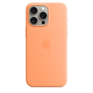 Apple Silikonowe etui z MagSafe do iPhone’a 15 Pro Max – pomarańczowy sorbet MT1W3ZM/A