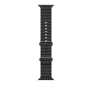 Apple Pasek Ocean w kolorze czarnym do koperty 49 mm – elementy z tytanu w kolorze naturalnym MXTL3ZM/A