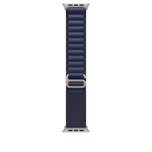 Apple Opaska Alpine w kolorze granatu do koperty 49 mm – elementy z tytanu w kolorze naturalnym MXMX3ZM/A