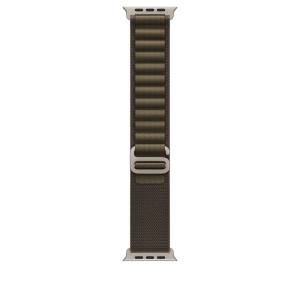 Apple Opaska Alpine w kolorze ciemnej oliwki do koperty 49 mm – elementy z tytanu w kolorze naturalnym MK794ZM/A