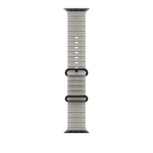 Apple Pasek Ocean w kolorze półprzezroczystej szarości do koperty 49 mm – elementy z tytanu w kolorze czarnym MKAQ4ZM/A