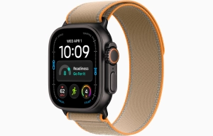 Apple Watch Ultra 4 GPS + Cellular 49 mm z tytanu w kolorze czarnym - Opaska Trail w kolorze piasku MKAH4QP/A