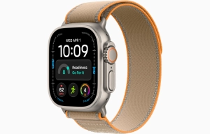 Apple Watch Ultra 4 GPS + Cellular 49 mm z tytanu w kolorze naturalnym - Opaska Trail w kolorze piasku MK8M4QP/A