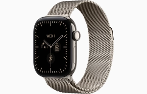 Apple Watch Series 12 GPS + Cellular 42 mm z tytanu w kolorze naturalnym - Bransoleta mediolańska w kolorze naturalnym MJGH4MP/A