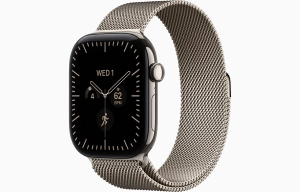 Apple Watch Series 12 GPS + Cellular 46 mm z tytanu w kolorze naturalnym - Bransoleta mediolańska w kolorze naturalnym – rozmiar S/M MJGP4MP/A