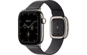 Apple Watch Series 12 GPS + Cellular 42 mm z tytanu w kolorze naturalnym - Pasek w kolorze granatu z klamrą nowoczesną ML3C4MP/A