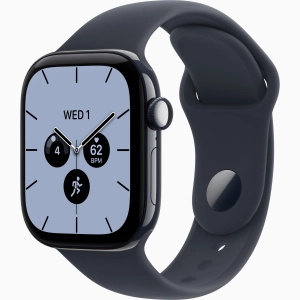 Apple Watch Series 12 GPS + Cellular 42 mm z ceramiki w kolorze granatowej nocy - Pasek sportowy w kolorze granatu – rozmiar M/L MJH04MP/A