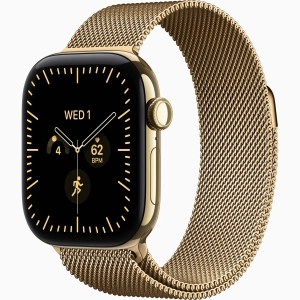 Apple Watch Series 12 GPS + Cellular 42 mm z tytanu w kolorze żywego złota - Bransoleta mediolańska w kolorze żywego złota MJGL4MP/A