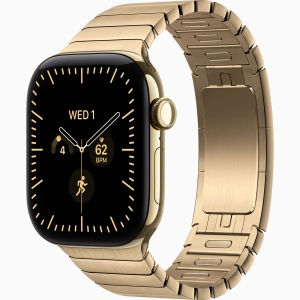 Apple Watch Series 12 GPS + Cellular 42 mm z tytanu w kolorze żywego złota - Bransoleta panelowa w kolorze żywego złota MJNW4MP/A