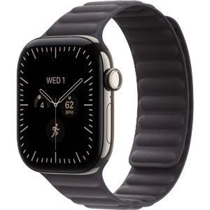 Apple Watch Series 12 GPS + Cellular 42 mm z tytanu w kolorze naturalnym - Karbowany pasek magnetyczny w kolorze północy MKRJ4MP/A