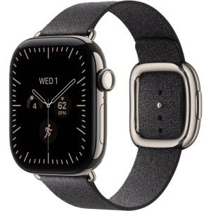 Apple Watch Series 12 GPS + Cellular 42 mm z tytanu w kolorze naturalnym - Pasek w kolorze granatu z klamrą nowoczesną ML3C4MP/A