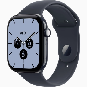 Apple Watch Series 12 GPS + Cellular 46 mm z ceramiki w kolorze granatowej nocy - Pasek sportowy w kolorze granatu – rozmiar M/L MJH44MP/A