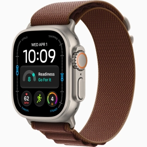 Apple Watch Ultra 4 GPS + Cellular 49 mm z tytanu w kolorze naturalnym - Opaska Alpine w kolorze pustyni MK7D4QP/A